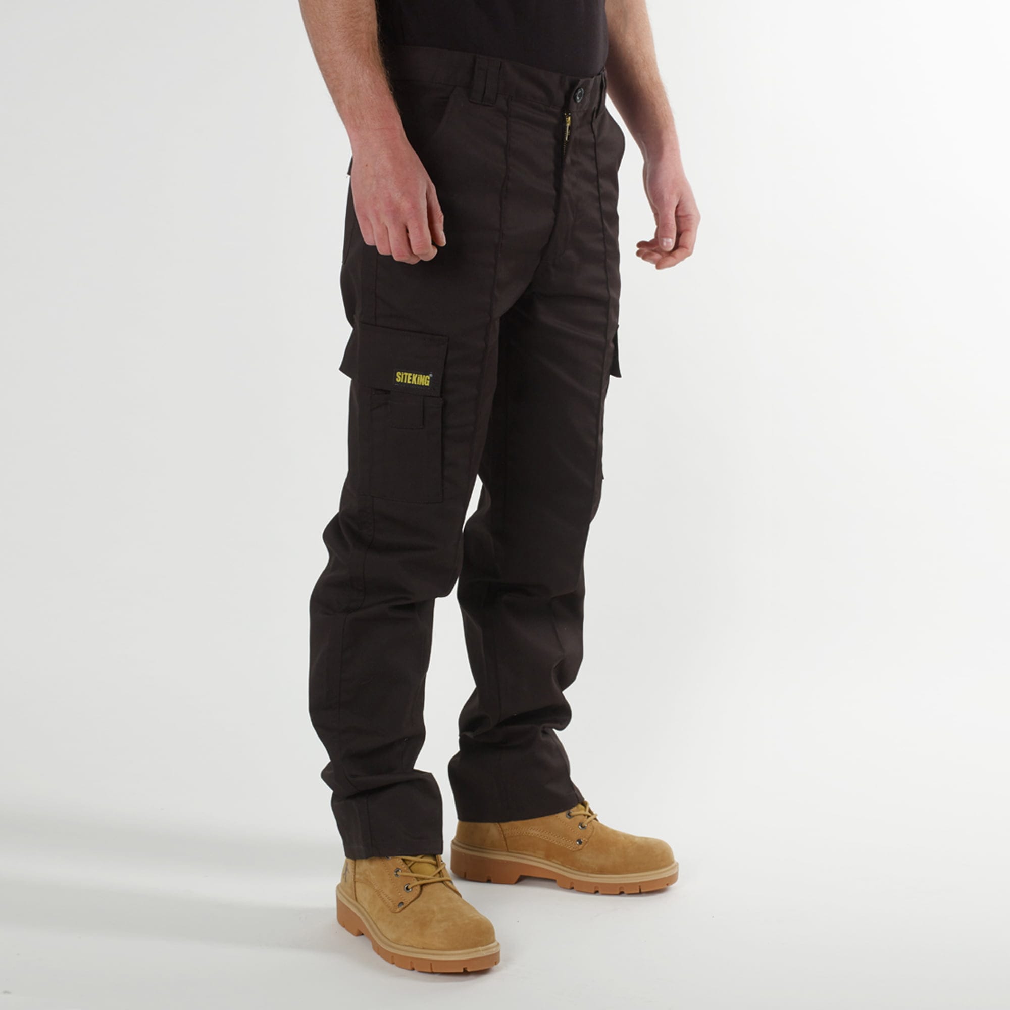 Buy Men's Plain Cargo Pants for Everyday Wear (32, Dark Grey) at