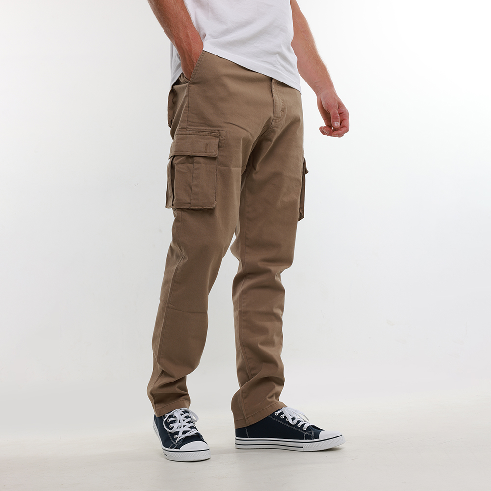 Mens Stretch Cargo Chino Trousers by MIG